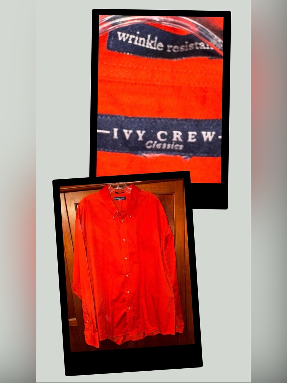 Ivy Crew Vibrant Orange Casual Button Down Shirt